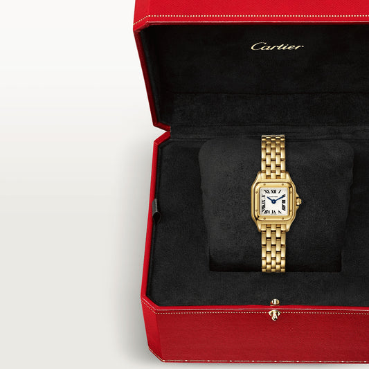 Cartier Panthére De Cartier Yellow Gold (Mini Model) 25 MM - Yellow Gold Bracelet - Yellow Gold Bezel - White Dial - WGPN0016