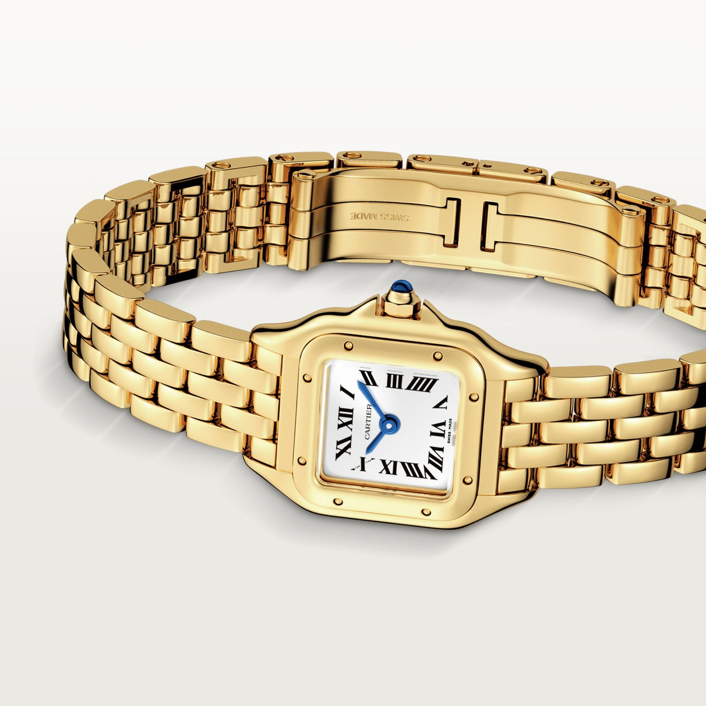 Cartier Panthére De Cartier Yellow Gold (Mini Model) 25 MM - Yellow Gold Bracelet - Yellow Gold Bezel - White Dial - WGPN0016