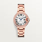 Cartier Ballon Bleu Rose Gold 33 MM - Rose Gold Bracelet - White Dial - WJBB0066