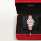 Cartier Ballon Bleu Stainless Steel 33 MM - Pink Leather Strap - Pink Dial - WSBB0031