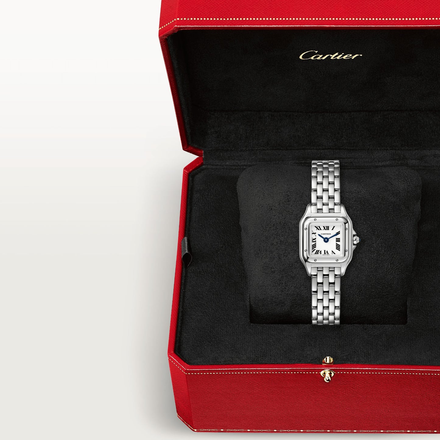 Cartier Panthére De Cartier Stainless Steel 25 MM - Stainless Steel Bracelet - Stainless Steel Bezel -  White Dial - WSPN0019