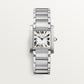 Cartier Tank Stainless Steel (Large Model) 30 MM - Stainless Steel Bracelet - Stainless Steel Bezel - White Dial - WSTA0005