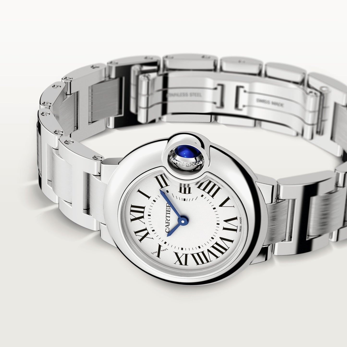 Cartier Ballon Bleu Stainless Steel 28 MM - Stainless Steel Bracelet - White Dial - W69010Z4