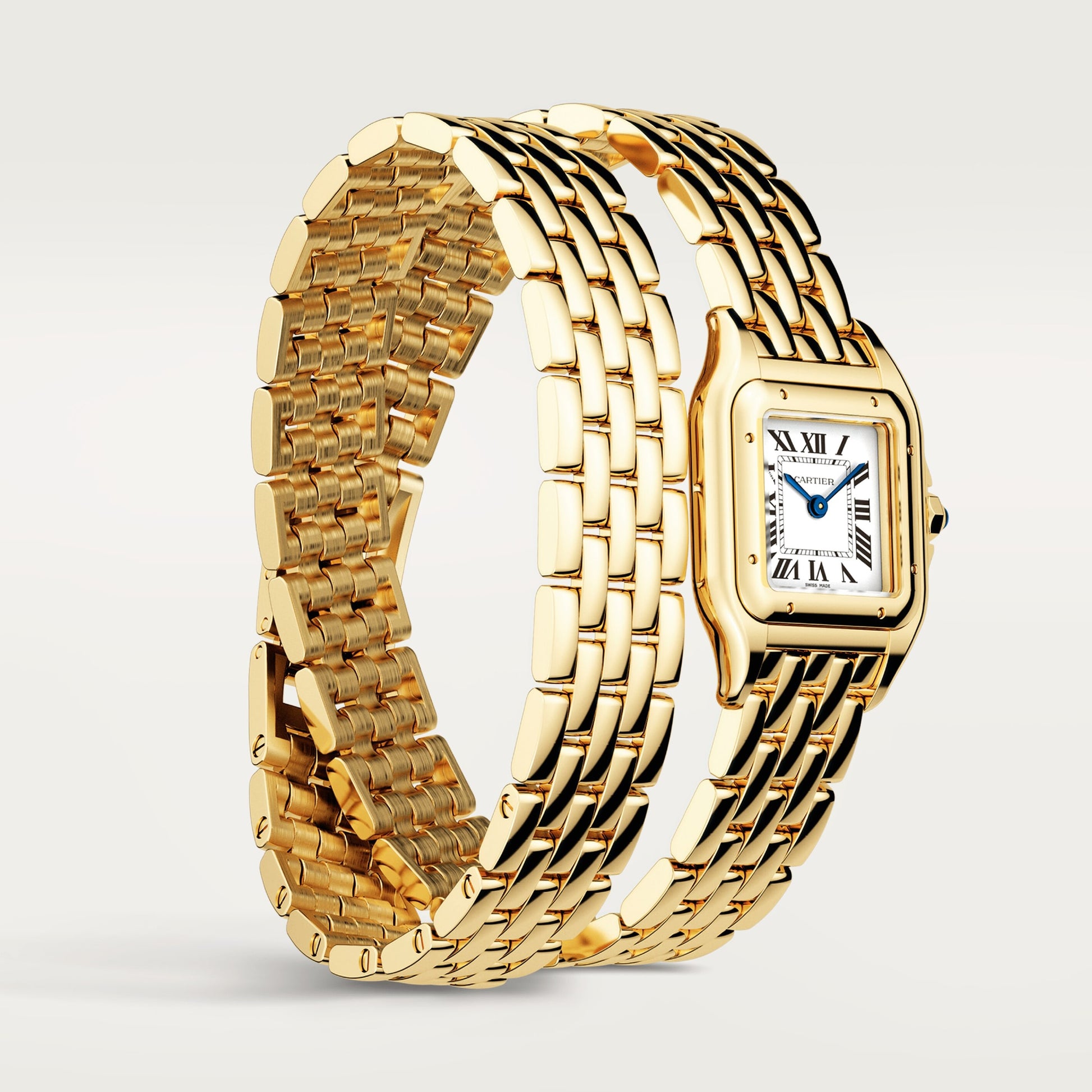 Cartier Panthére De Cartier Yellow Gold (Small Model) 23 MM - Yellow Gold Bracelet - Yellow Gold Bezel - White Dial - WGPN0013