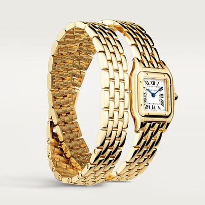 Cartier Panthére De Cartier Yellow Gold (Small Model) 23 MM - Yellow Gold Bracelet - Yellow Gold Bezel - White Dial - WGPN0013