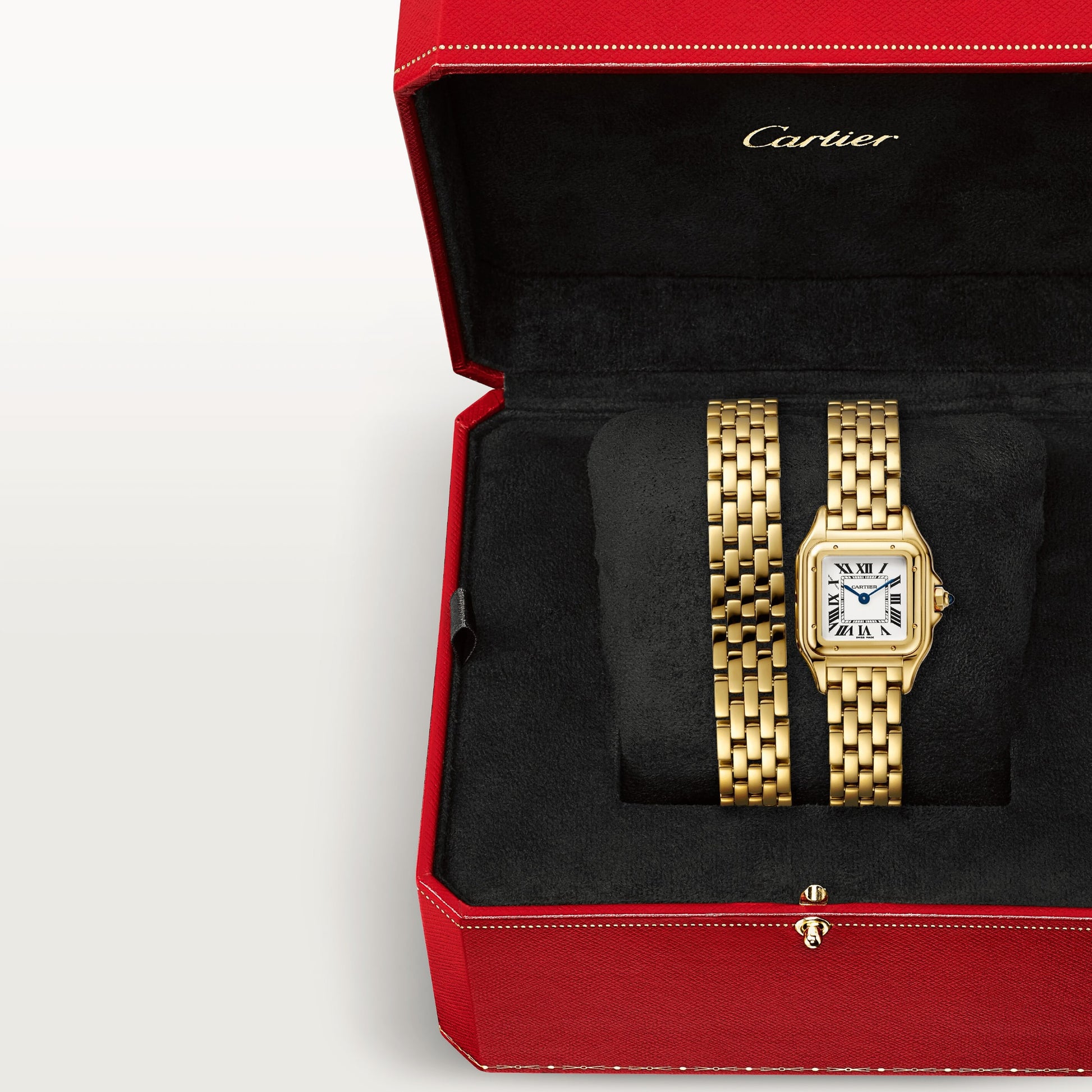 Cartier Panthére De Cartier Yellow Gold (Small Model) 23 MM - Yellow Gold Bracelet - Yellow Gold Bezel - White Dial - WGPN0013