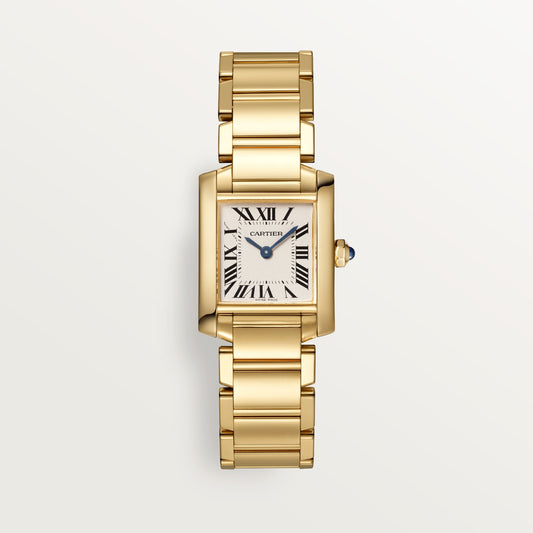 Cartier Tank Yellow Gold (Small Model) 25 MM - Yellow Gold Bracelet - Yellow Gold Bezel - White Dial - WGTA0031