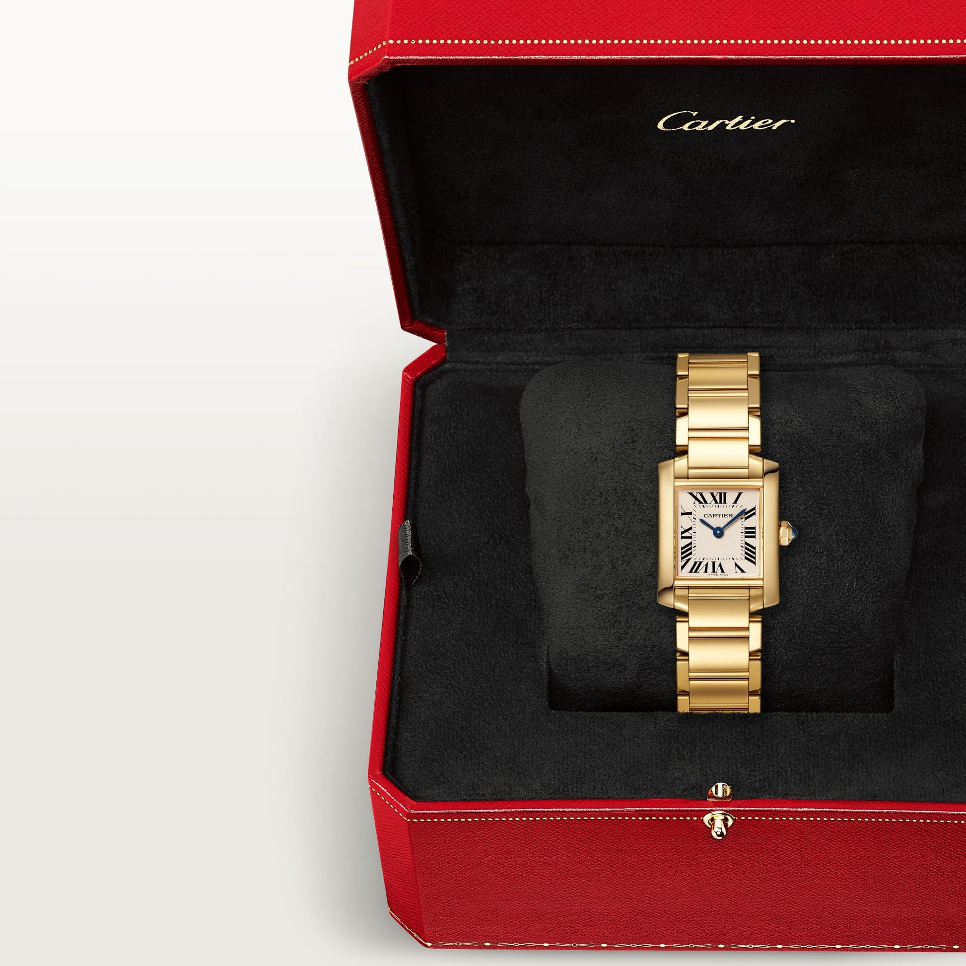 Cartier Tank Yellow Gold (Small Model) 25 MM - Yellow Gold Bracelet - Yellow Gold Bezel - White Dial - WGTA0031