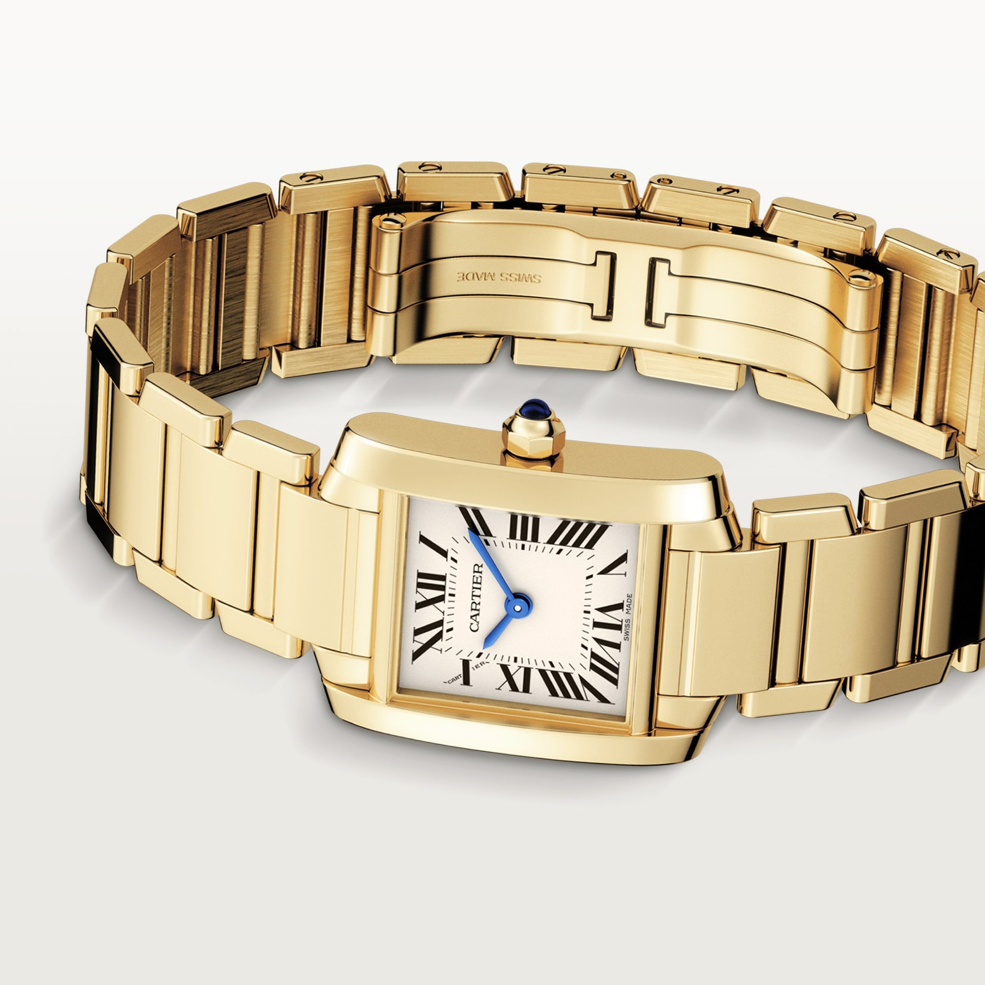 Cartier Tank Yellow Gold (Small Model) 25 MM - Yellow Gold Bracelet - Yellow Gold Bezel - White Dial - WGTA0031