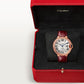 Cartier Ballon Bleu Rose Gold 36 MM - Burgundy Leather Strap - Silvered Sunray Dial - WJBB0034