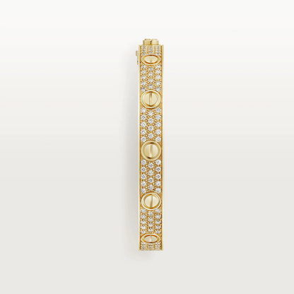 Cartier Love Bracelet Diamond Paved - Yellow Gold Regular Model - N6035017