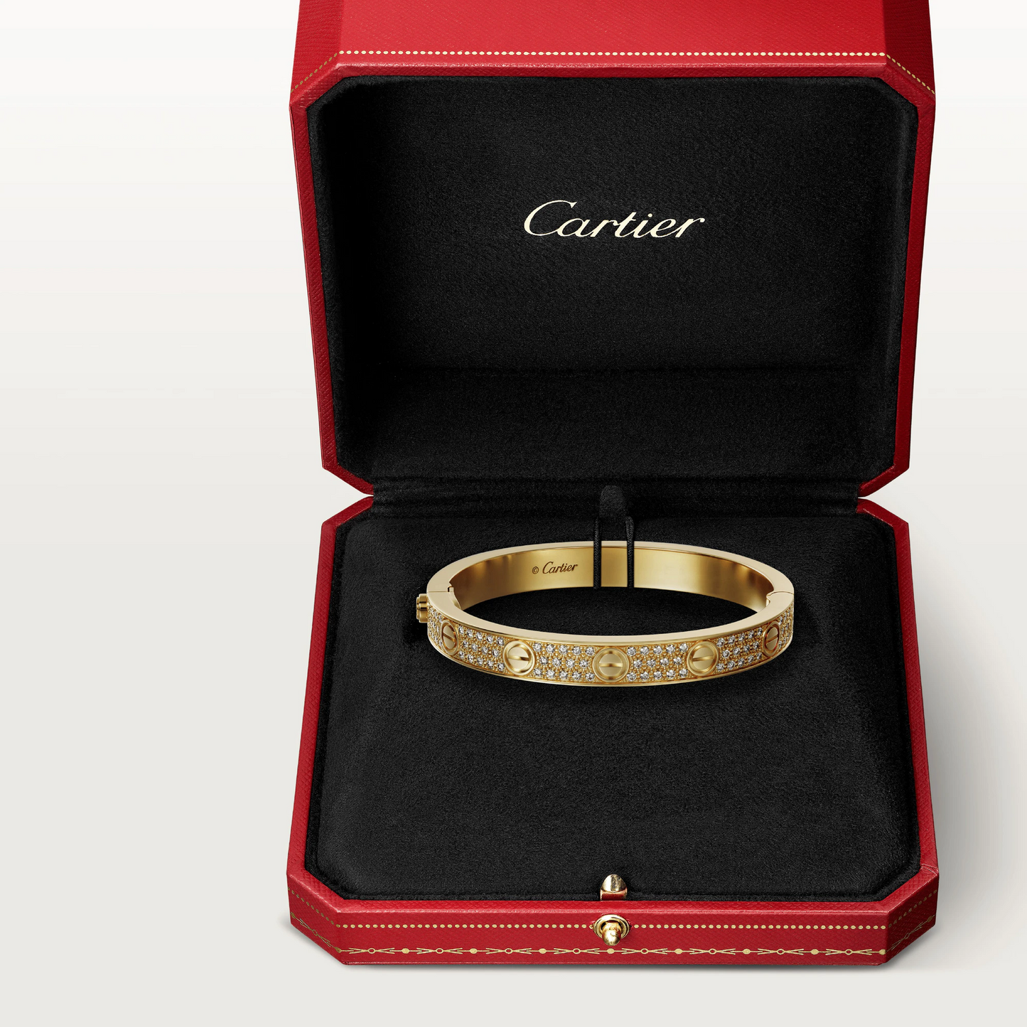 Cartier Love Bracelet Diamond Paved - Yellow Gold Regular Model - N6035017