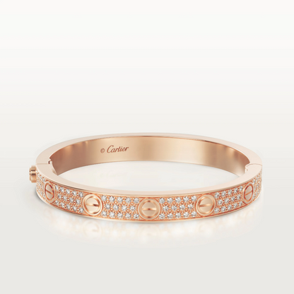 Cartier Love Bracelet Diamond Paved - Rose Gold Regular Model - N6036917