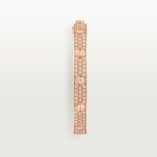 Cartier Love Bracelet Diamond Paved - Rose Gold Regular Model - N6036917