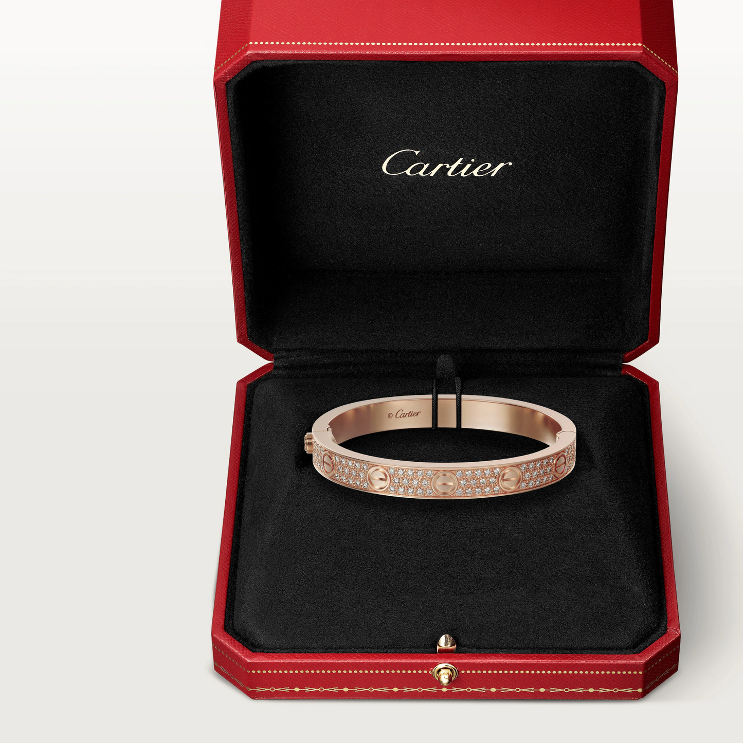 Cartier Love Bracelet Diamond Paved - Rose Gold Regular Model - N6036917