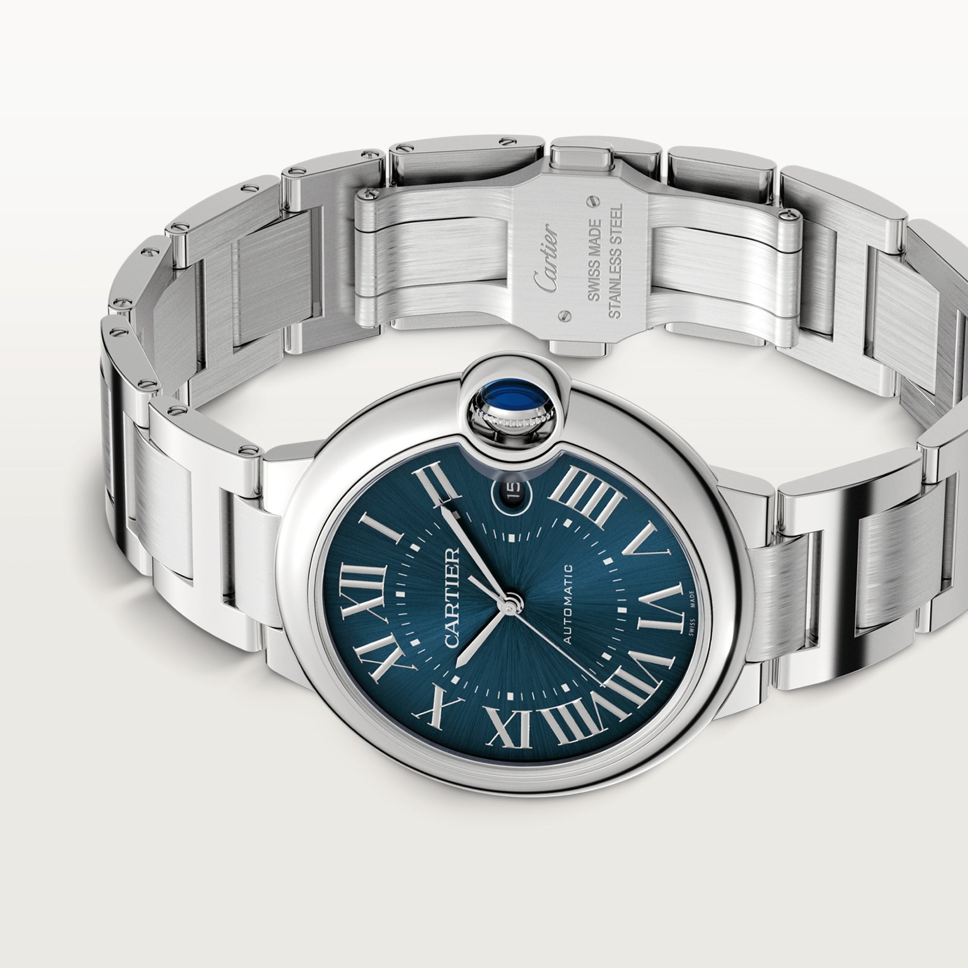 Cartier Ballon Bleu Stainless Steel 40 MM - Stainless Steel Bracelet - Blue Dial - WSBB0061