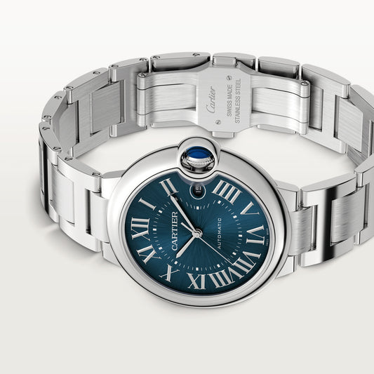 Cartier Ballon Bleu Stainless Steel 40 MM - Stainless Steel Bracelet - Blue Dial - WSBB0061