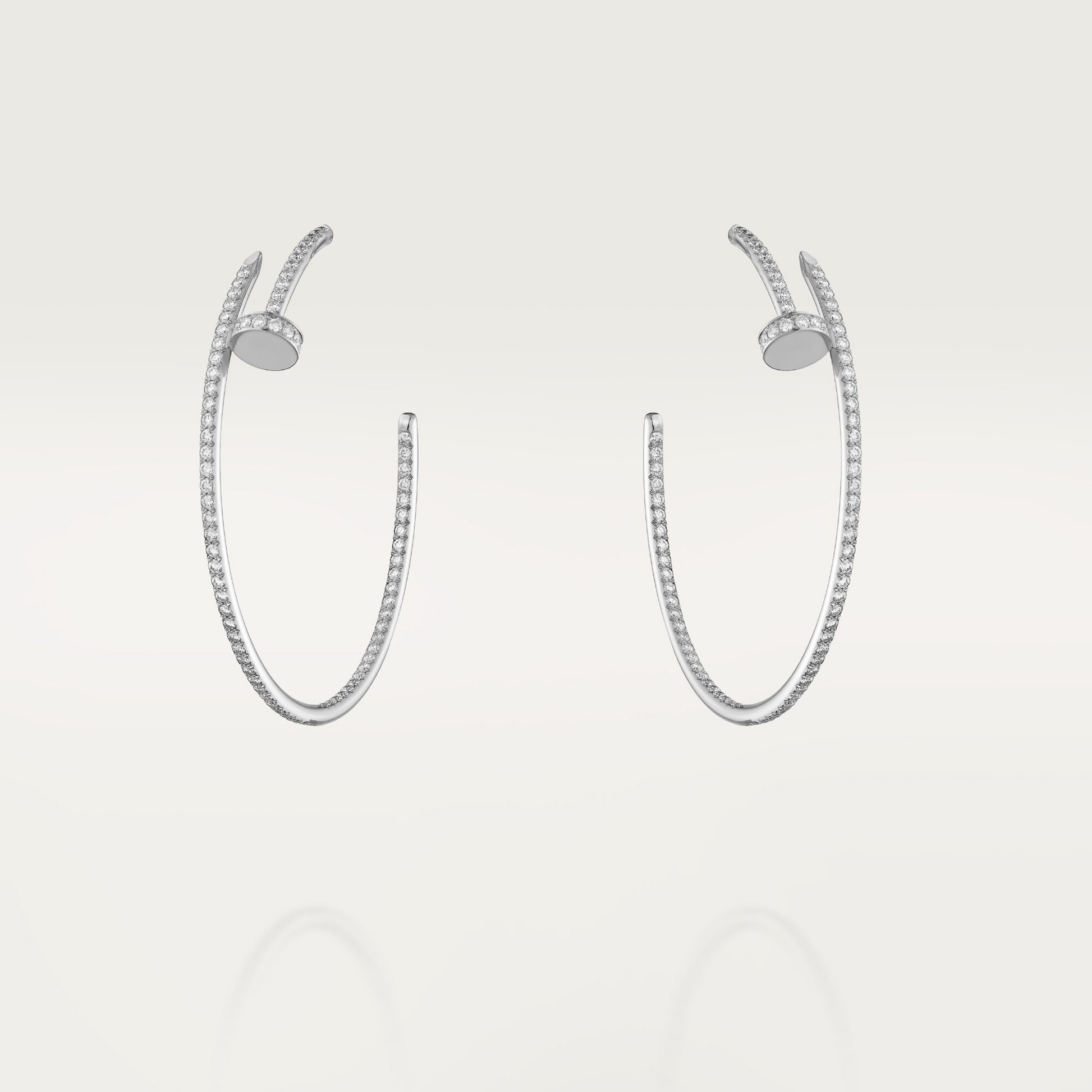 Cartier Juste Un Clou Earrings - White Gold Diamonds - N8515008