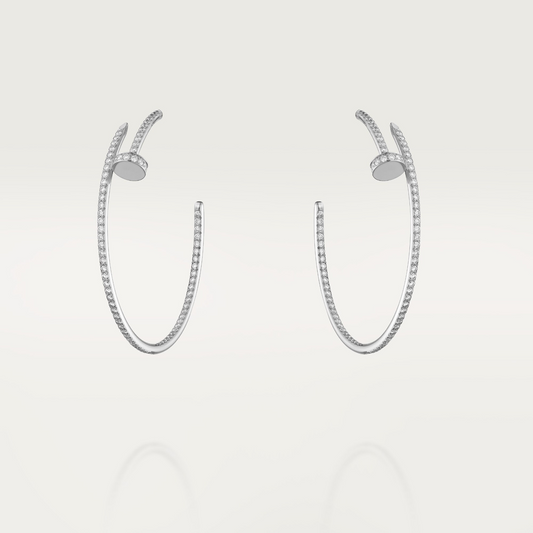 Cartier Juste Un Clou Earrings - White Gold Diamonds - N8515008