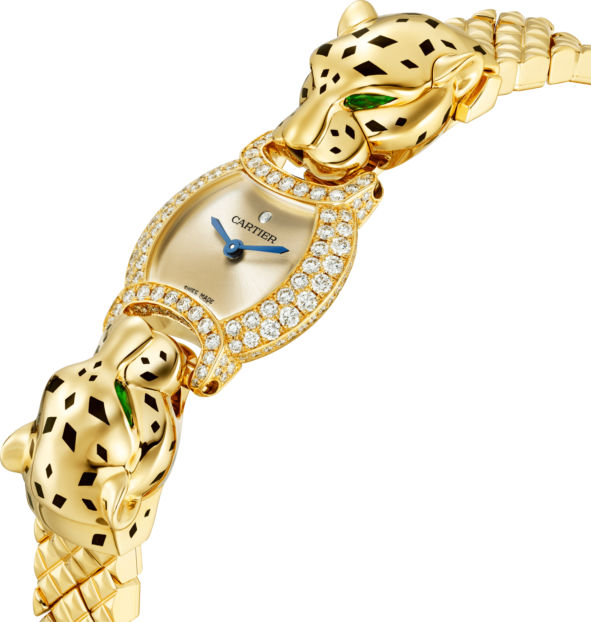 Cartier Panthére De Cartier Yellow Gold (Small Model) 22 MM - Yellow Gold Bracelet - Yellow Gold Diamond Bezel - Golden Dial - HPI01441