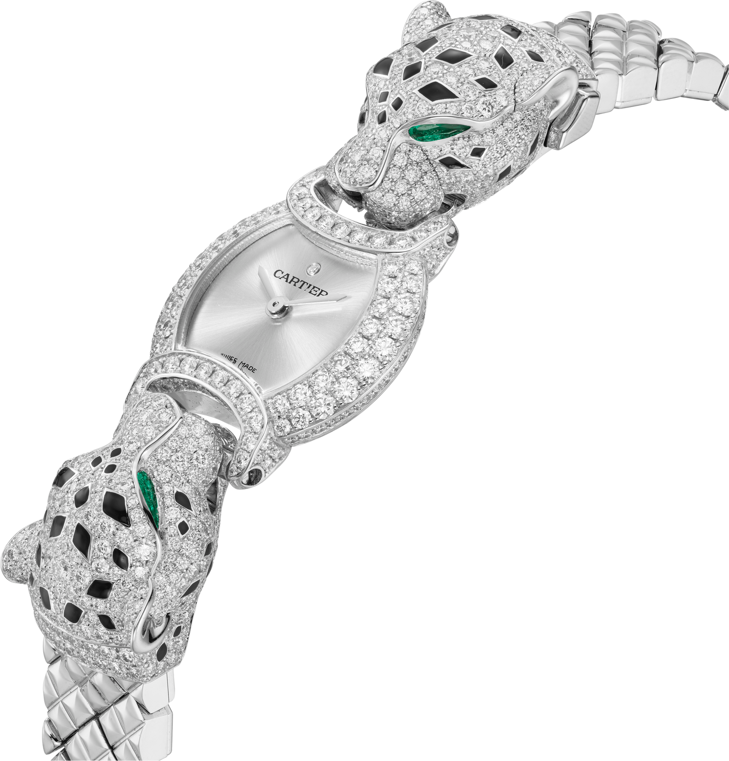 Cartier Panthére De Cartier White Gold Diamond (Small Model) 22 MM - White Gold Diamond Bracelet - White Gold Diamond Bezel - Silver Dial - HPI01533