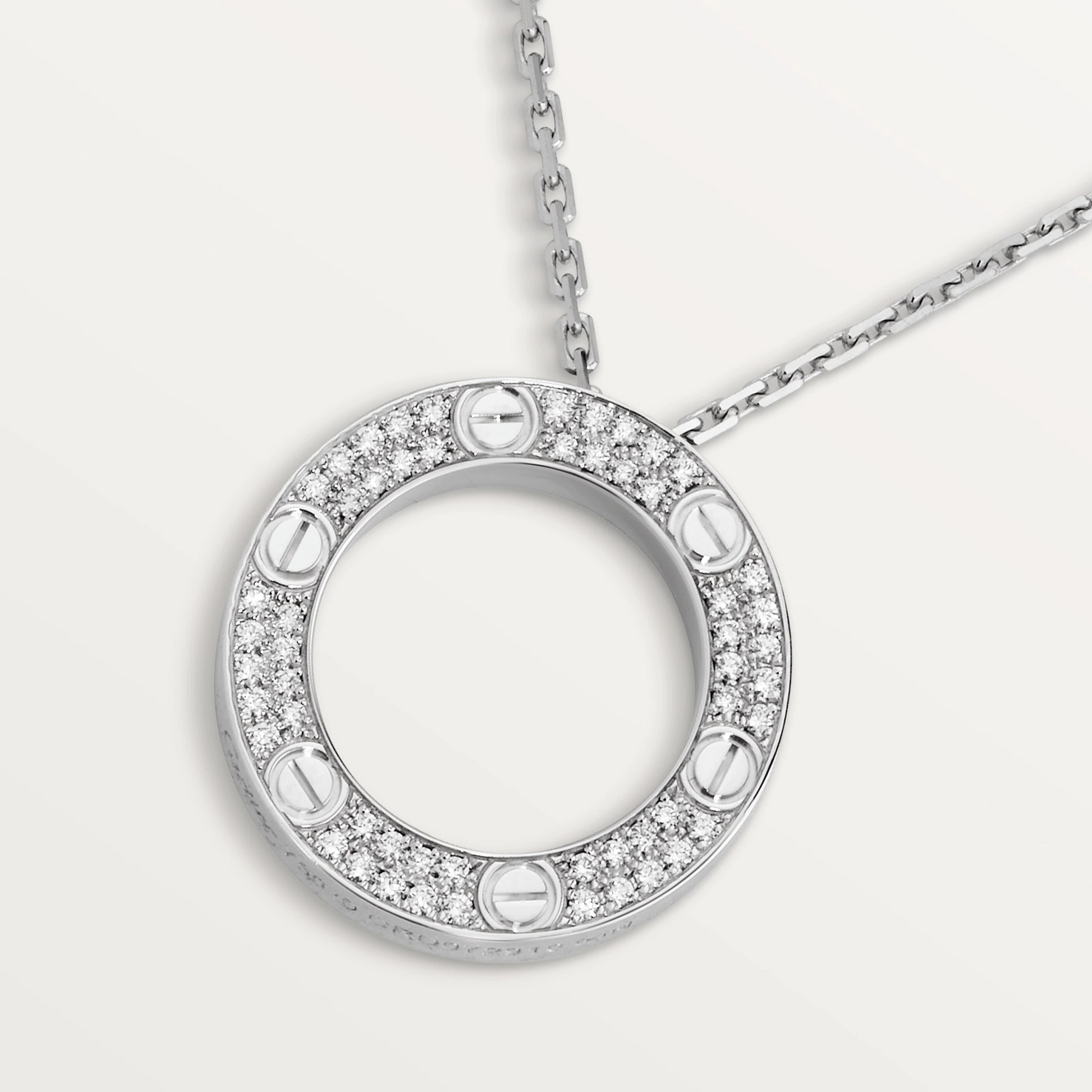 Cartier Love Necklace Diamond Paved- White Gold - B7058000