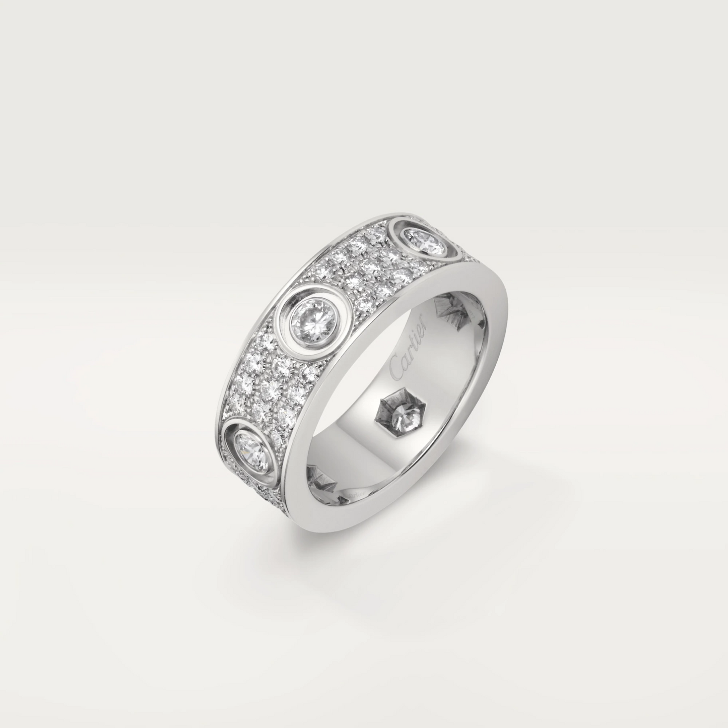 Cartier Love Ring Diamonds - White Gold - N4210400