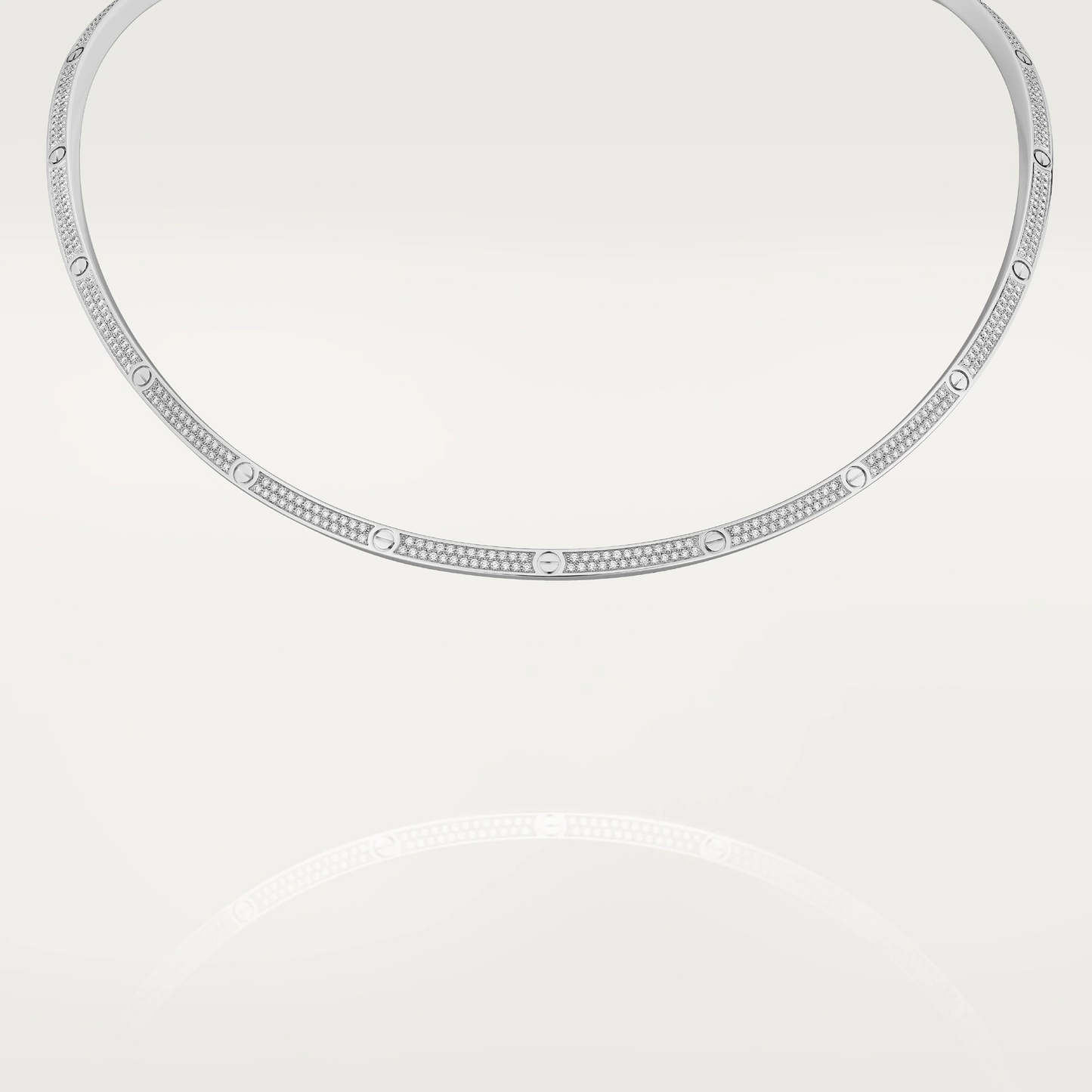 Cartier Love Necklace Diamonds - White Gold - N7424352