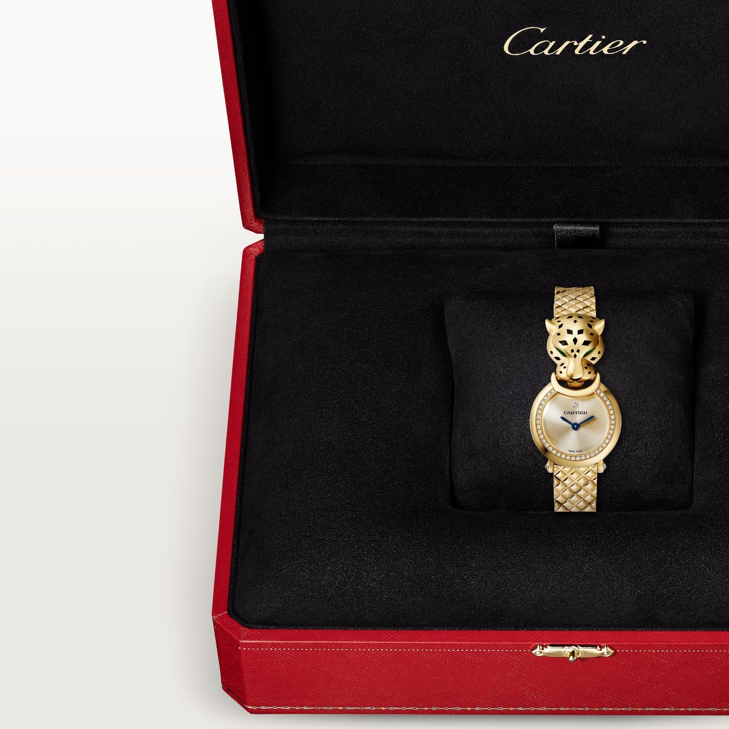 Cartier Panthére De Cartier Yellow Gold (Small Model) 23 MM - Yellow Gold Bracelet - Yellow Gold Diamond Bezel - Golden Dial - HPI01380