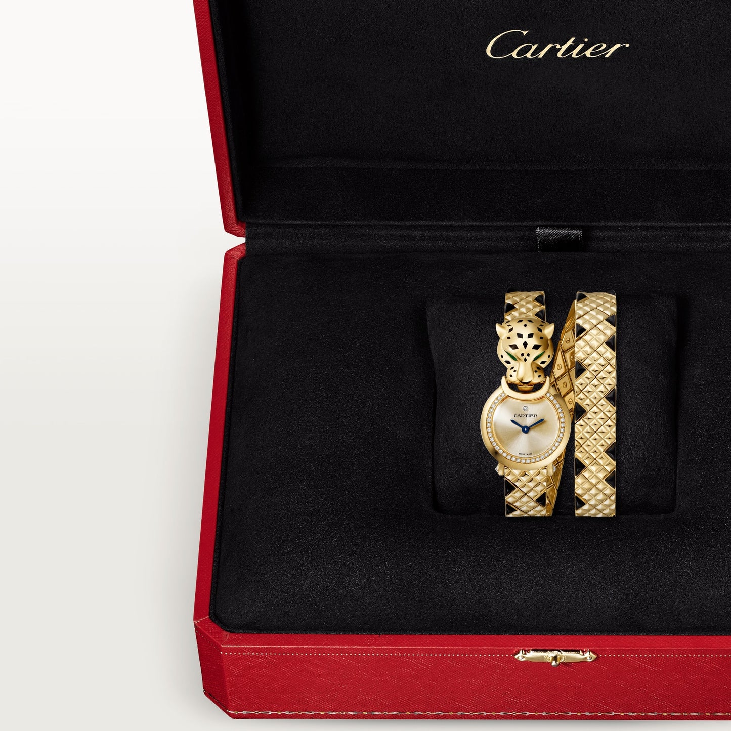 Cartier Panthére De Cartier Yellow Gold 23 MM - Yellow Gold Bracelet - Yellow Gold Diamond Bezel - Golden Dial - HPI01382