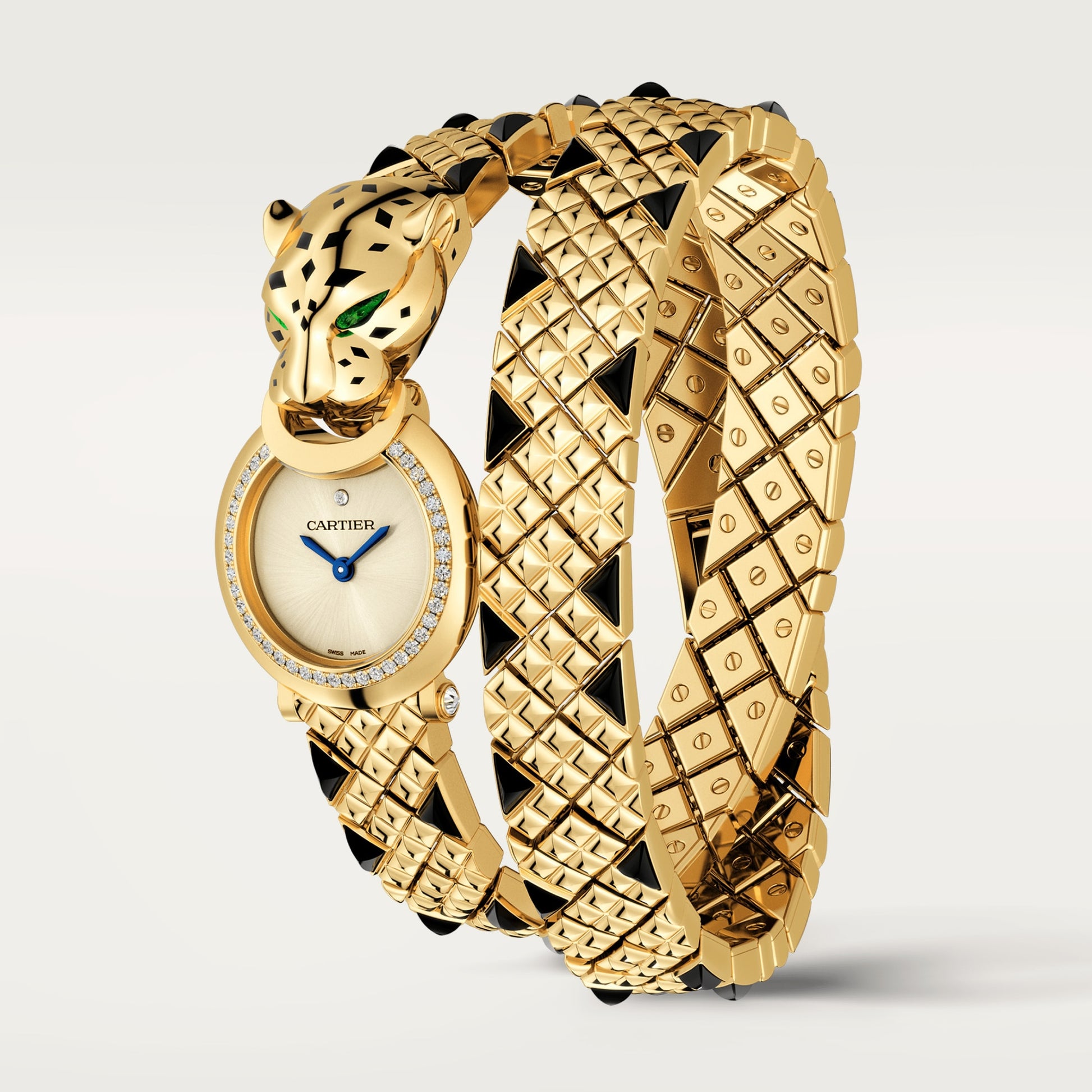 Cartier Panthére De Cartier Yellow Gold 23 MM - Yellow Gold Bracelet - Yellow Gold Diamond Bezel - Golden Dial - HPI01382