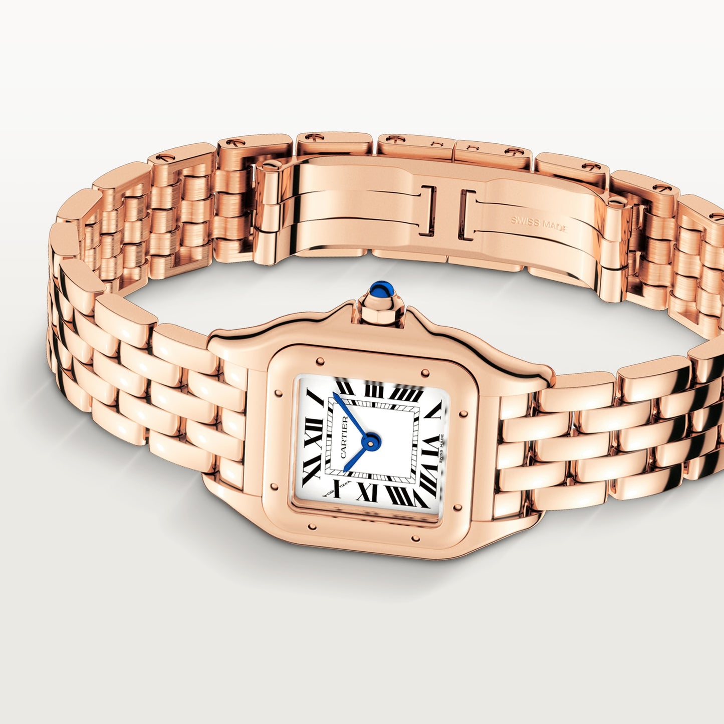 Cartier Panthére De Cartier Rose Gold (Small Model) 23 MM - Rose Gold Bracelet - Rose Gold Bezel - White Dial - WGPN0006