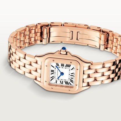 Cartier Panthére De Cartier Rose Gold (Small Model) 23 MM - Rose Gold Bracelet - Rose Gold Bezel - White Dial - WGPN0006