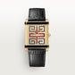 Cartier Tank Yellow Gold (Large Model) 39 MM - Black Leather Strap - Yellow Gold Bezel - Skeleton Dial - WHTA0016