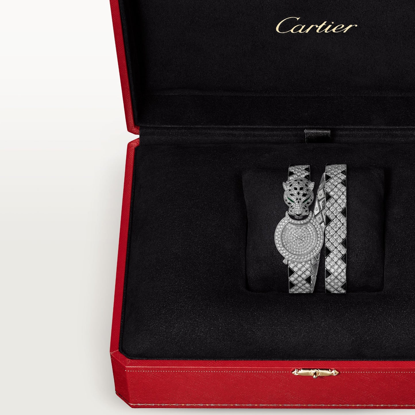 Cartier Panthére De Cartier White Gold Diamond (Small Model) 23 MM - White Gold Diamond Bracelet - White Gold Diamond Bezel - White Gold Diamond Dial - HPI01383