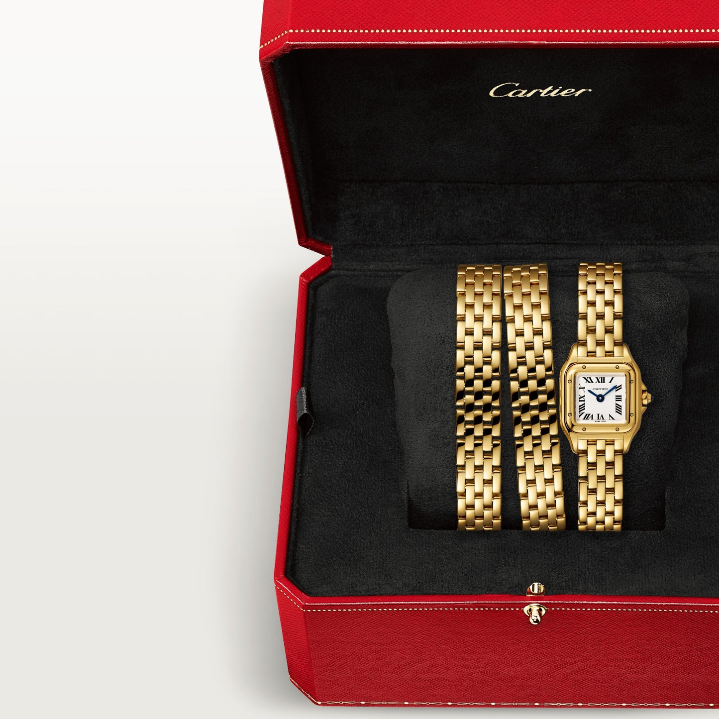 Cartier Panthére De Cartier Yellow Gold (Mini Model) 20 MM - Yellow Gold Bracelet - Yellow Gold Bezel - White Dial - WGPN0012