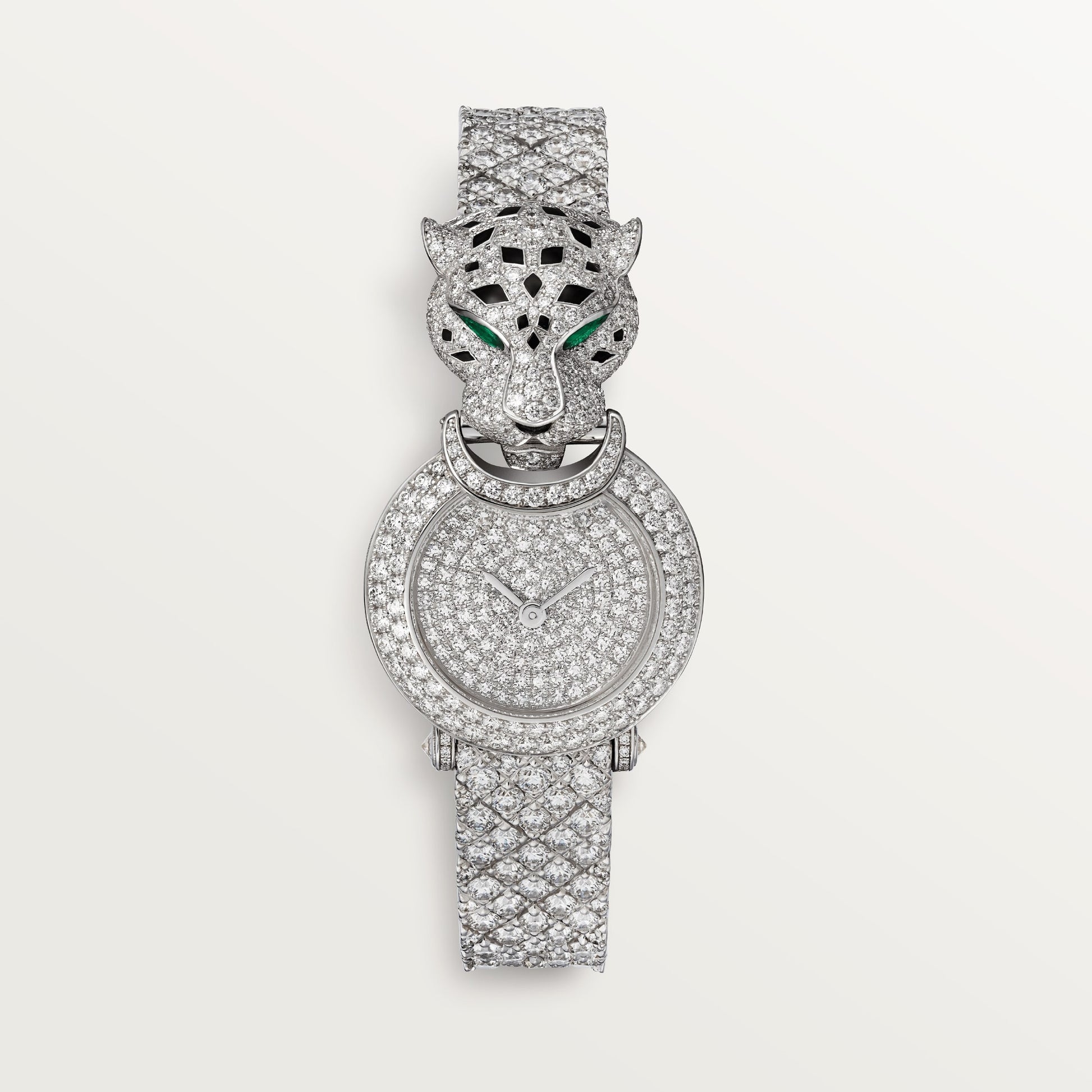 Cartier Panthére De Cartier White Gold Diamond (Small Model) 23 MM - White Gold Diamond Bracelet - White Gold Diamond Bezel - White Gold Diamond Dial - HPI01383