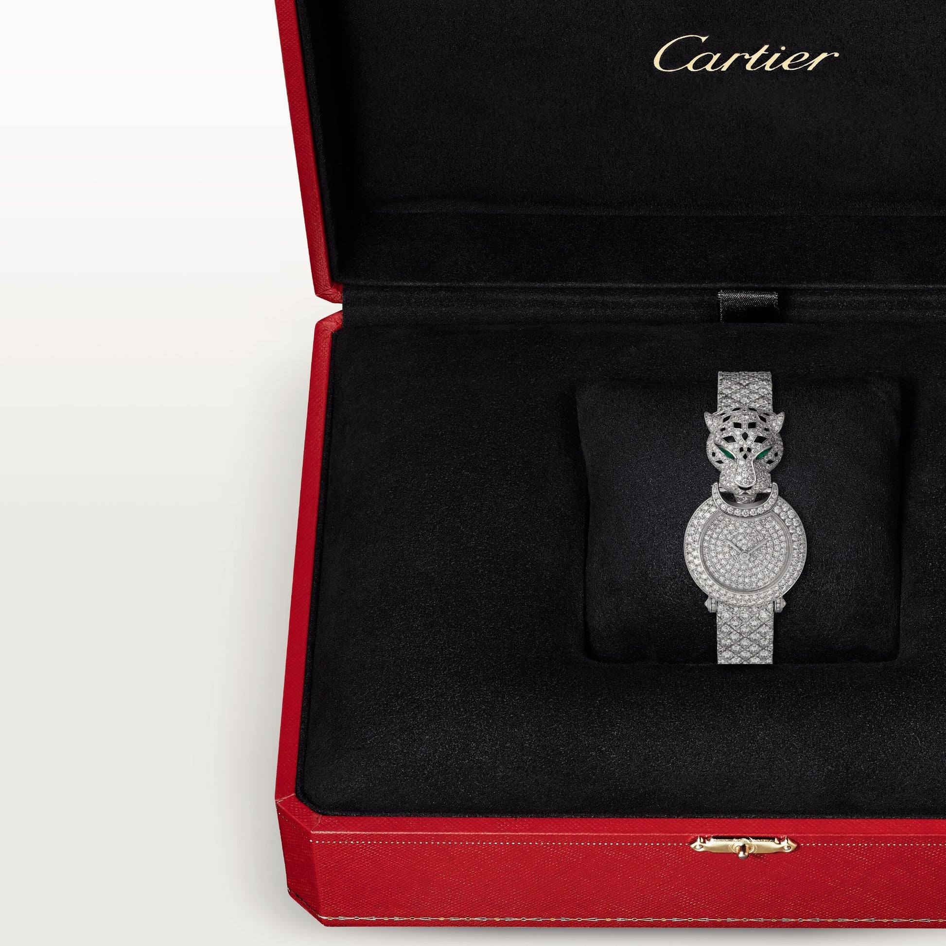 Cartier Panthére De Cartier White Gold Diamond (Small Model) 23 MM - White Gold Diamond Bracelet - White Gold Diamond Bezel - White Gold Diamond Dial - HPI01383