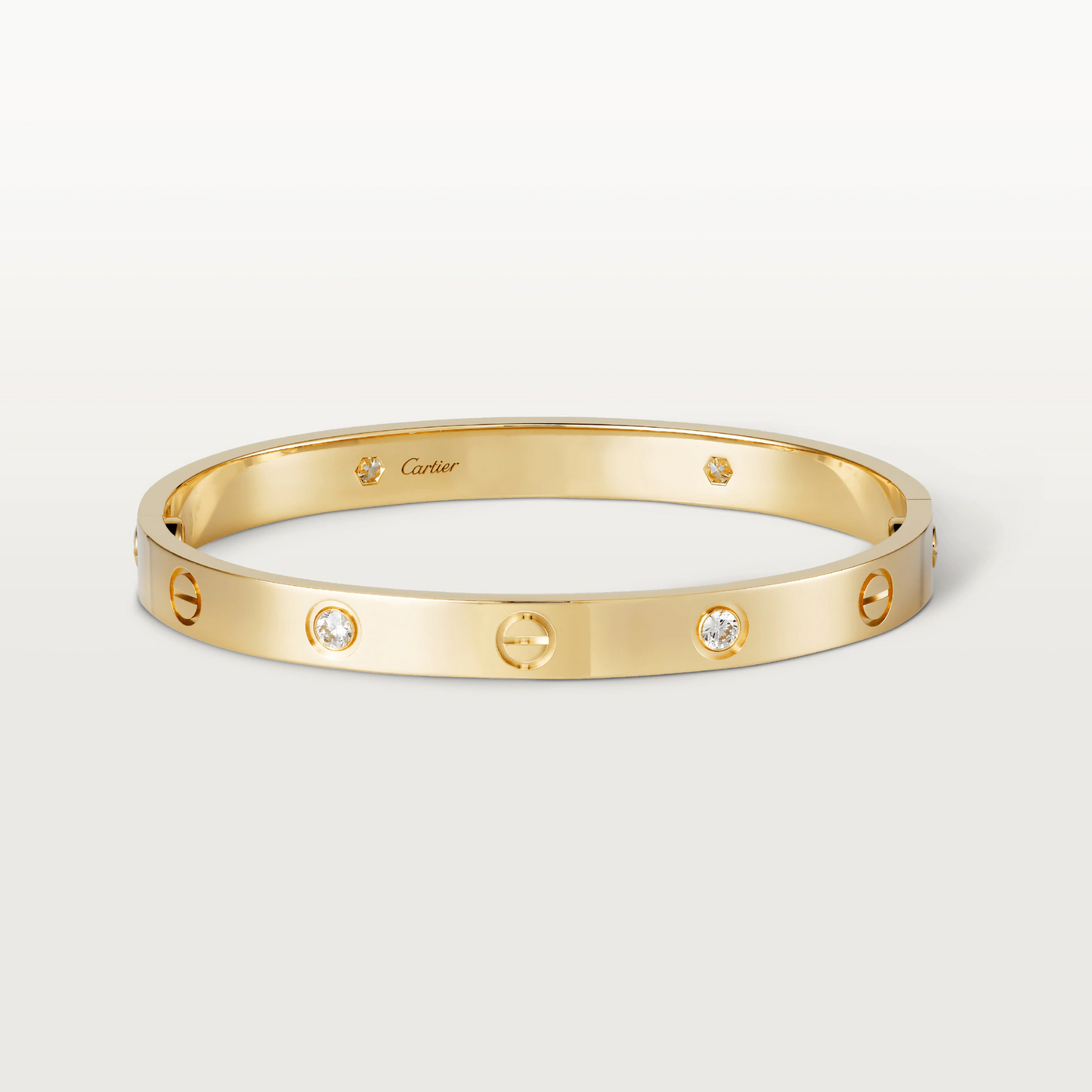 Cartier Love Bracelet Four Diamonds - Yellow Gold - B6070017