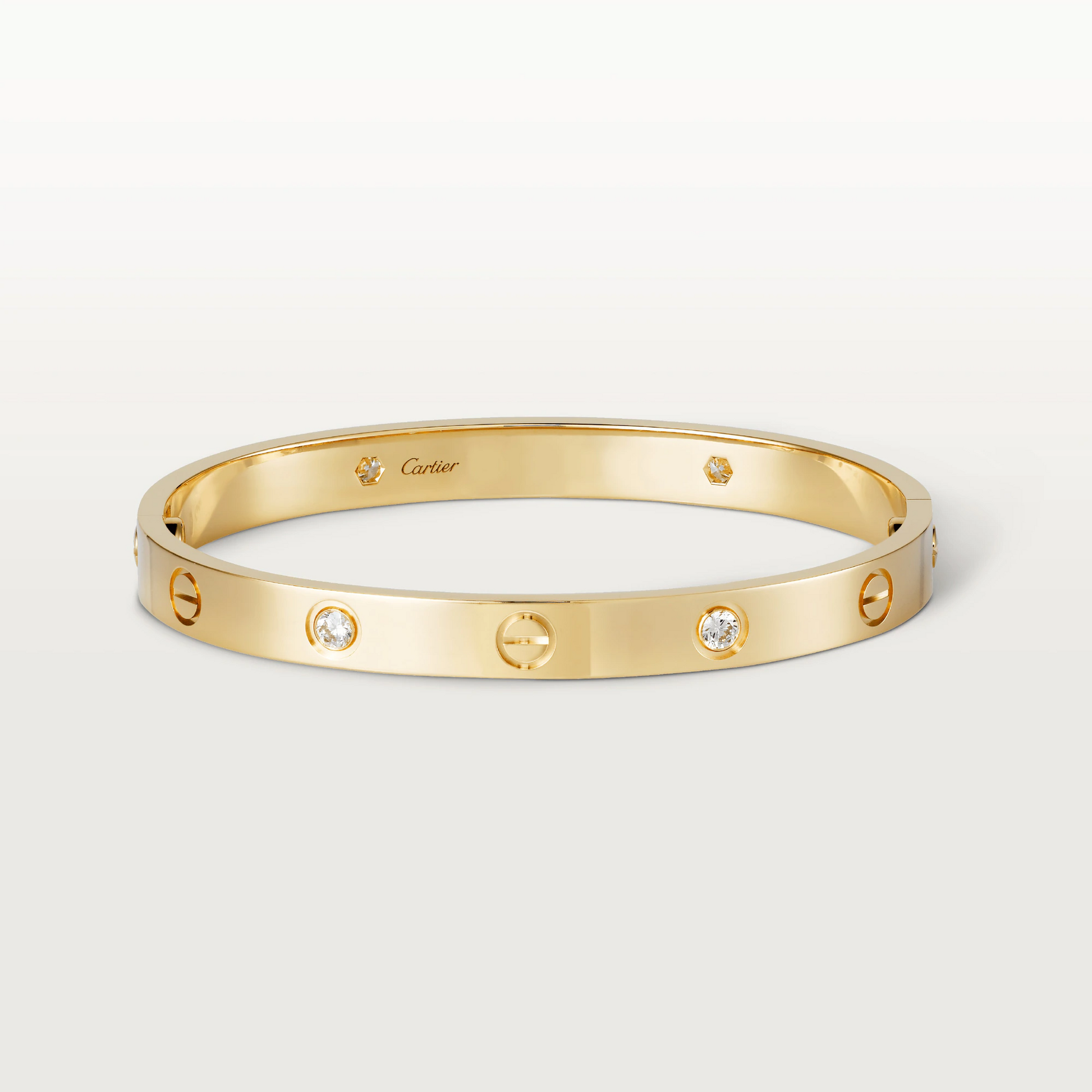 Cartier Love Bracelet Four Diamonds - Yellow Gold - B6070017