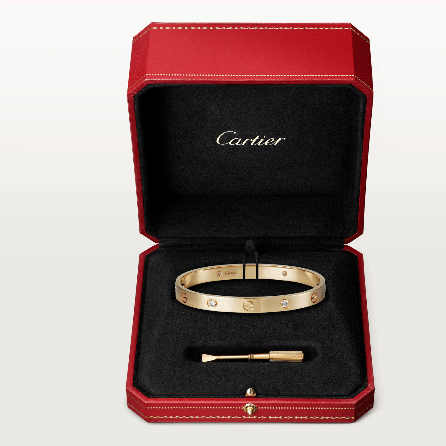 Cartier Love Bracelet Four Diamonds - Yellow Gold - B6070017