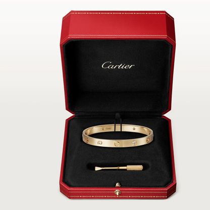 Cartier Love Bracelet Four Diamonds - Yellow Gold - B6070017