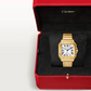 Cartier Santos de Cartier Yellow Gold 35.1 MM (Medium Model) - Yellow Gold Bracelet - White Dial - WGSA0030