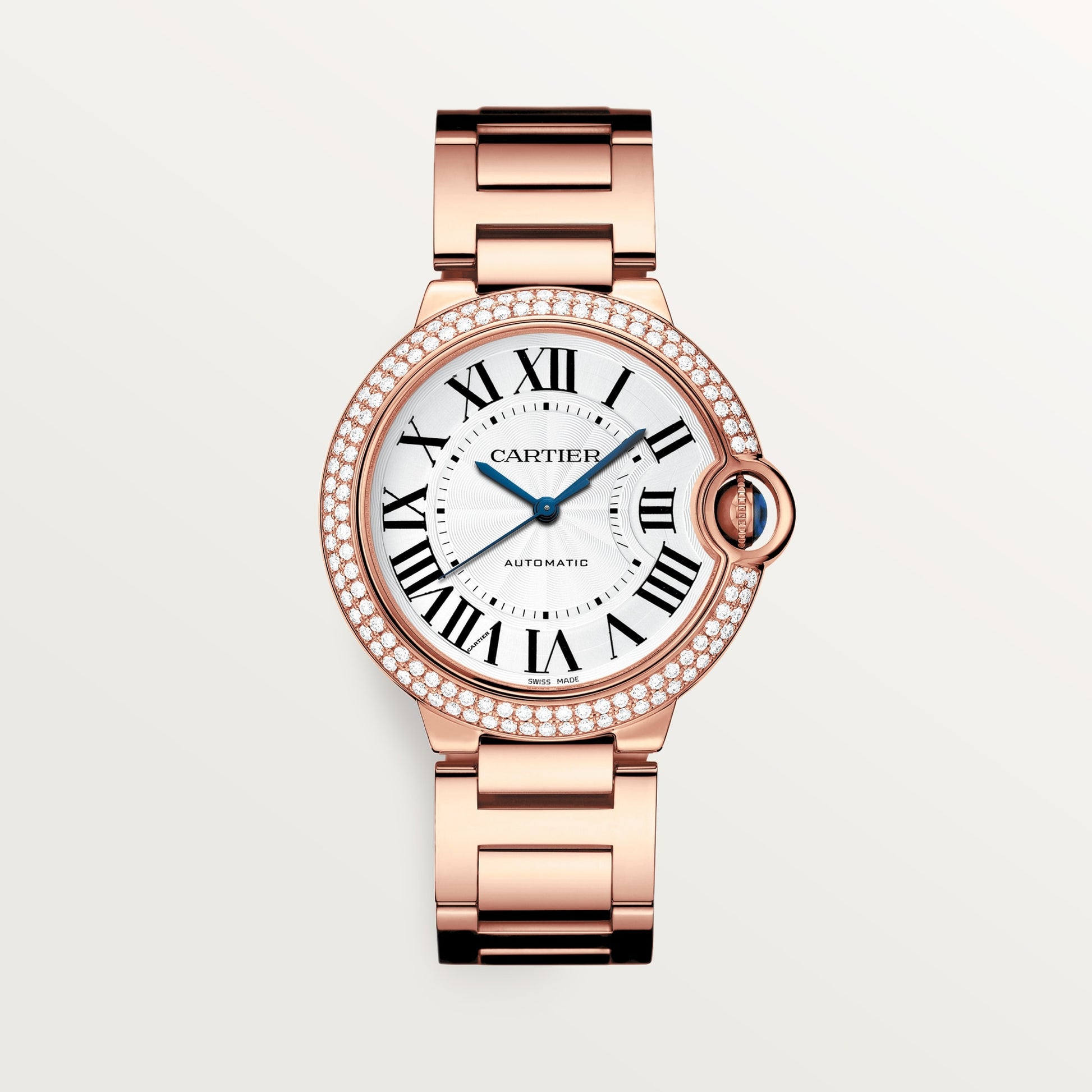 Cartier Ballon Bleu Rose Gold 36 MM - Rose Gold Bracelet - White Dial - WJBB0067