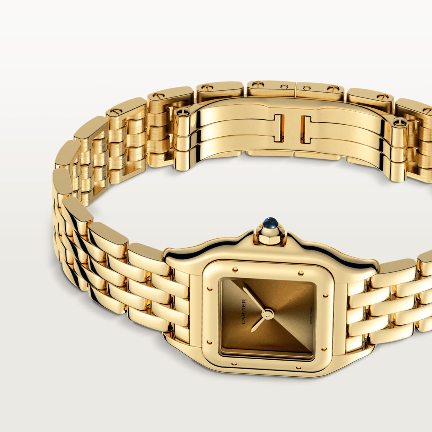 Cartier Panthére De Cartier Yellow Gold (Small Model) 22 MM - Yellow Gold Bracelet - Yellow Gold Bezel - Golden Dial - WGPN0031