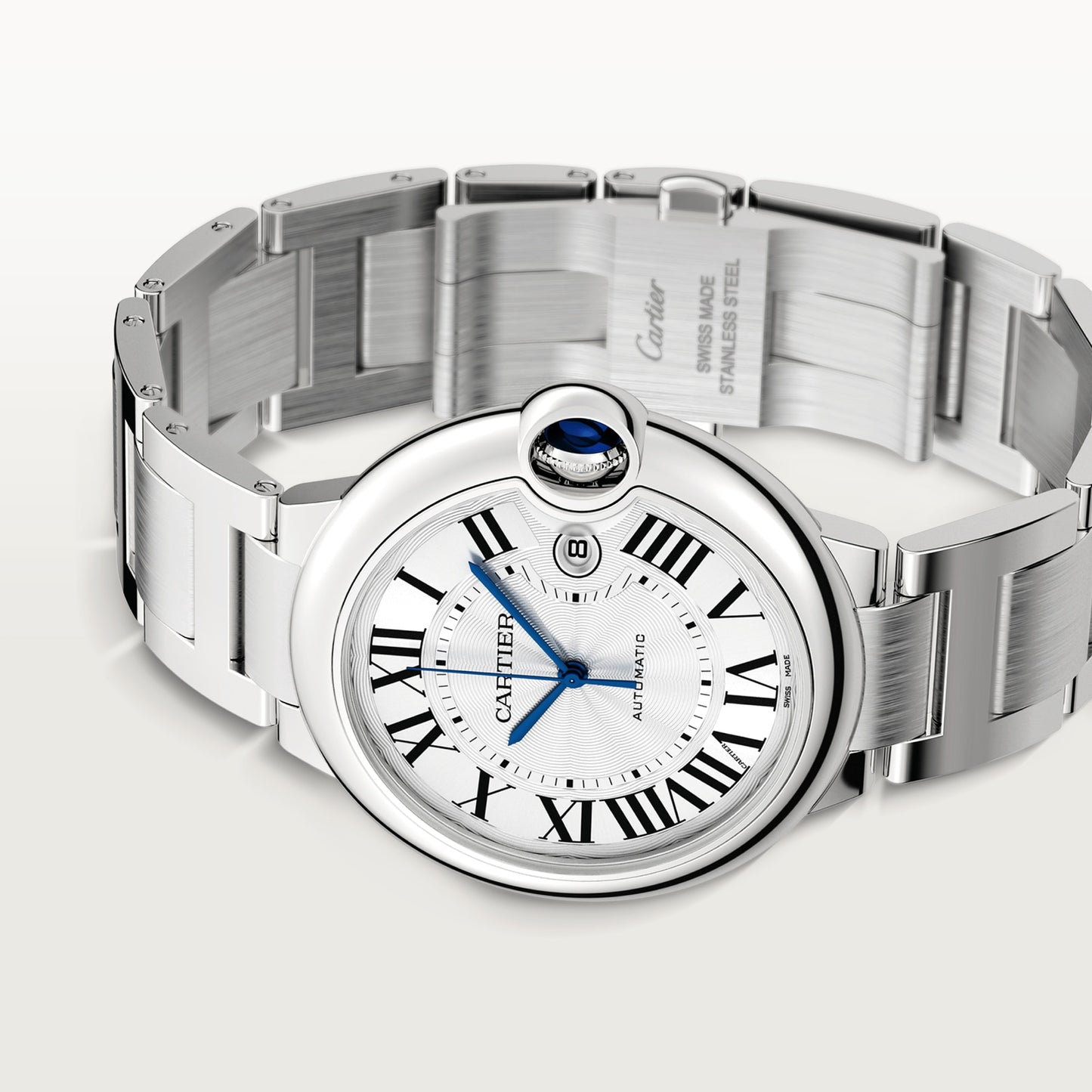 Cartier Ballon Bleu Stainless Steel 42 MM - Stainless Steel Bracelet - White Dial - WSBB0049