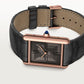 Cartier Tank Rose Gold  (Large Model) 33 MM - Black Leather Strap - Rose Gold Bezel - Black Dial - WGTA0092