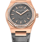 Girard-Perregaux Laureato Pink Gold 34 MM - Slate-Grey Leather Strap - Slate-Grey Dial - 80189D52A232-CB6A