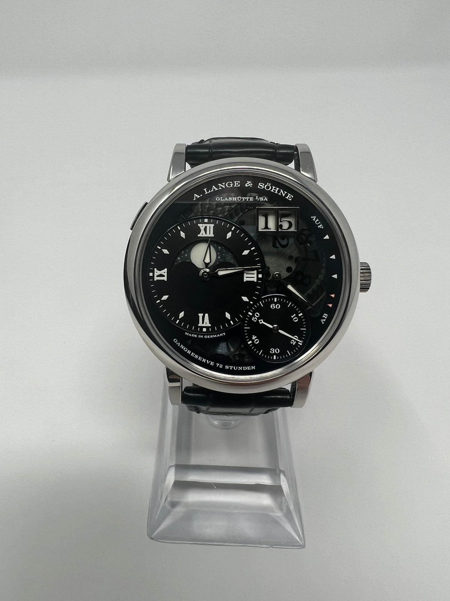 A.Lange & Söhne Grand Lange 1 - Moonphase - 41 MM - Platinum - Black Dial -  139.035   nyc watcher nyc watches