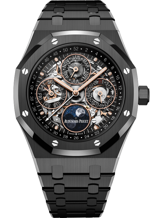 Audemars Piguet - Royal Oak - Perpetual Calendar and Moonphase - 41 MM - Black Ceramic - 26585CE.OO.1225CE.01  nyc watcher nyc watches